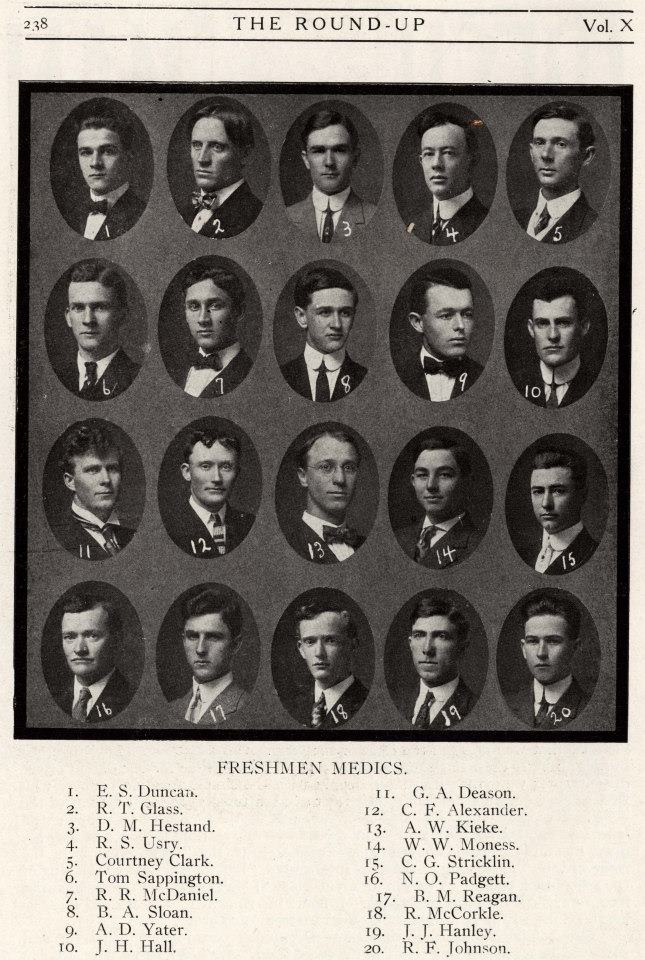 Composite of Freshman class in the 1911 yearbook.