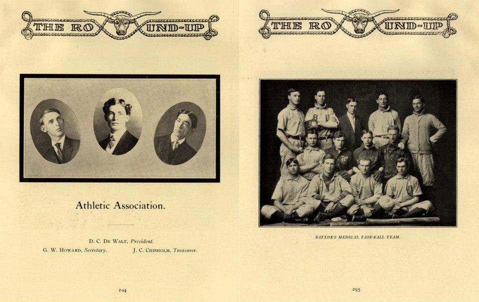 Baylor University College of Medicine Athletic Association and baseball team from 1909