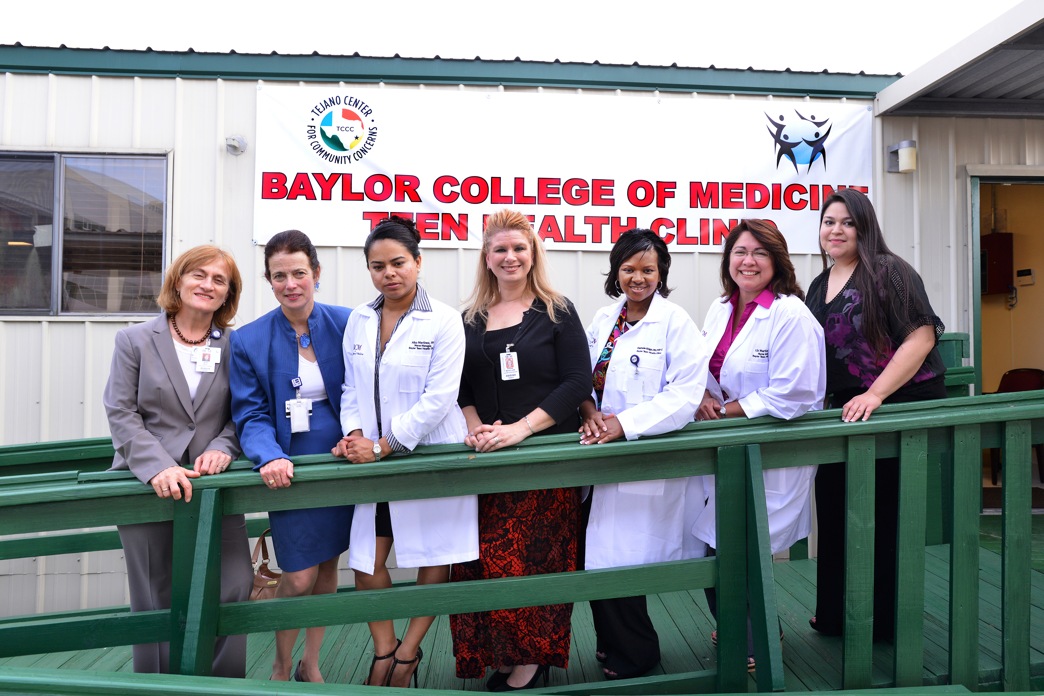 Dr. Peggy Smith, director of the Teen Health Clinic, and clinic staff