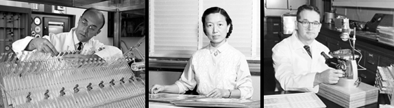 Dr. Roger Guillemin, Dr. Katharine H.K. Hsu and Dr. Joseph L. Melnick