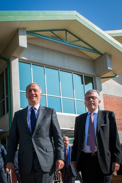 Lamberto Andreotti, CEO of Bristol-Myers Squibb, right, and John L. Damonti, president of the Bristol-Myers Squibb Foundation. (Photo by Smiley N. Pool)
