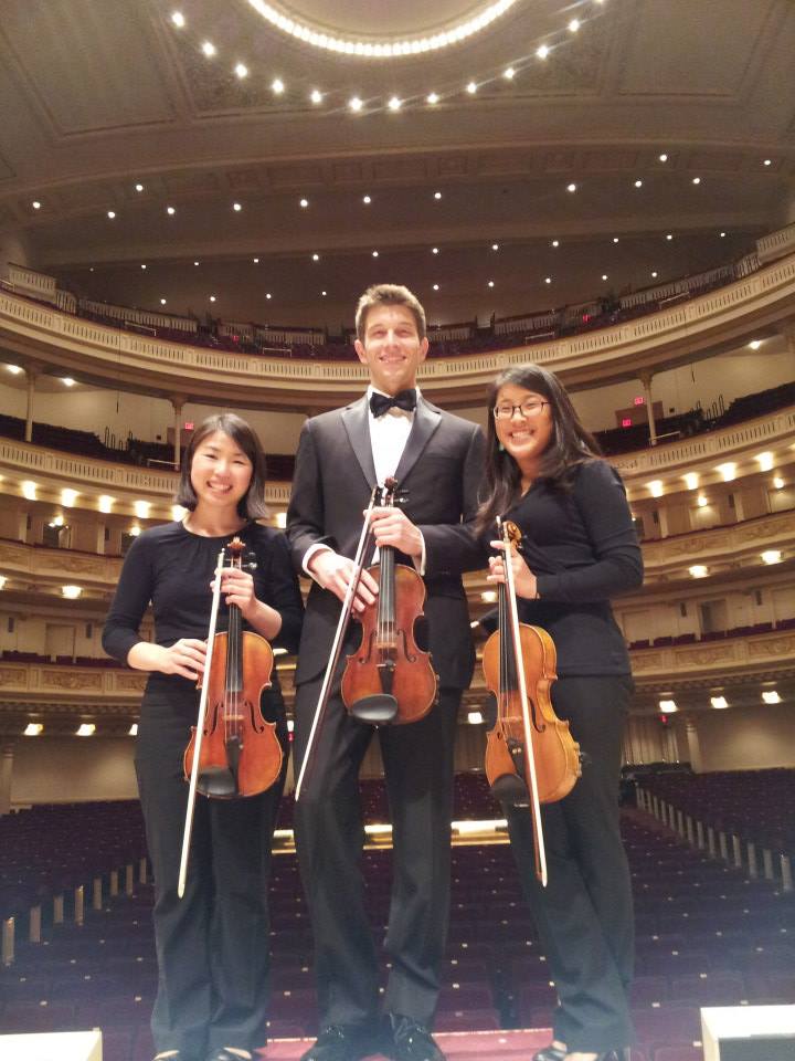BCM students Kelsey Lau, Alex Bonnel and Kershena Liao.