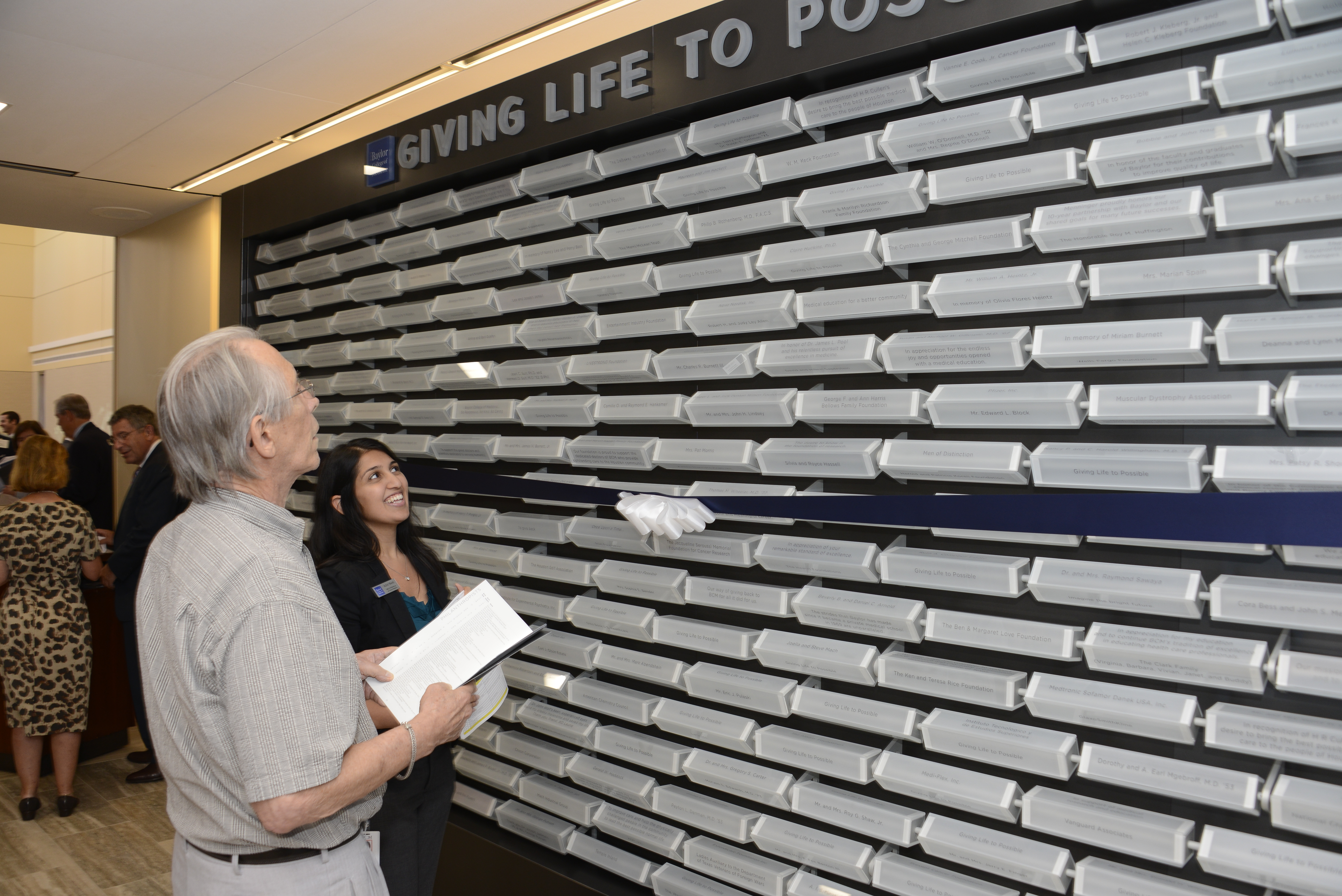 The Donor Wall at the Baylor St. Luke’s Medical Center, McNair Campus