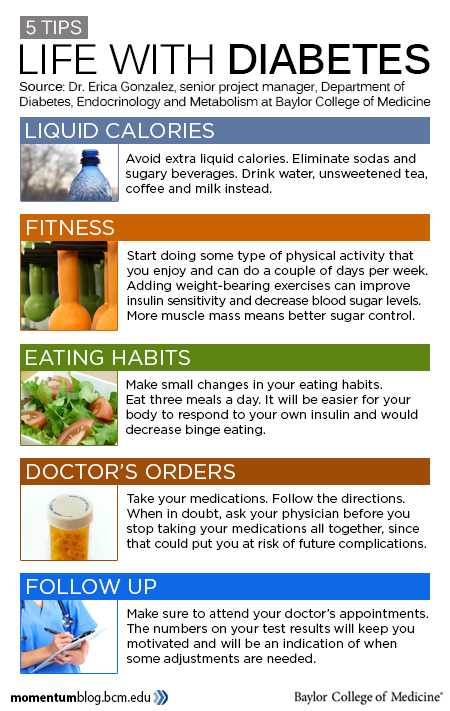 Five tips for living with diabetes - Baylor College of Medicine Blog ...