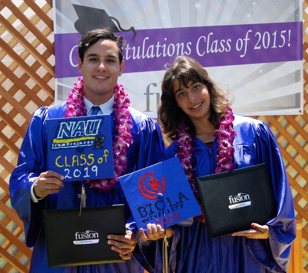 Noah and Alexis Beery at their high school graduation.