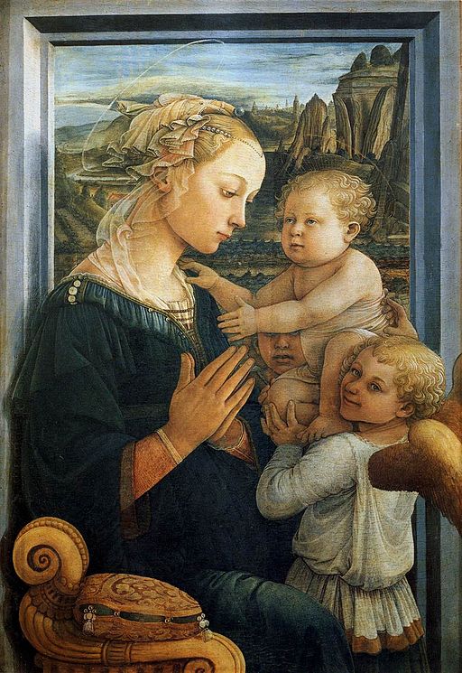 "Madonna With Child and Two Angels" by Filippo Lippi, image  via Wikimedia Commons.