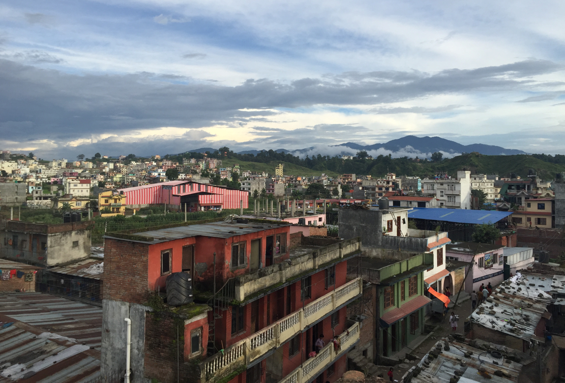 View from NOH rooftop of Kathmandu and Himalayas