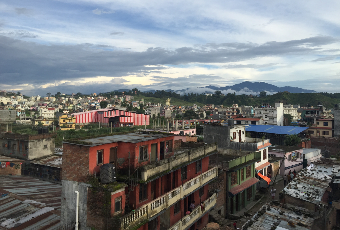 View from NOH rooftop of Kathmandu and Himalayas 