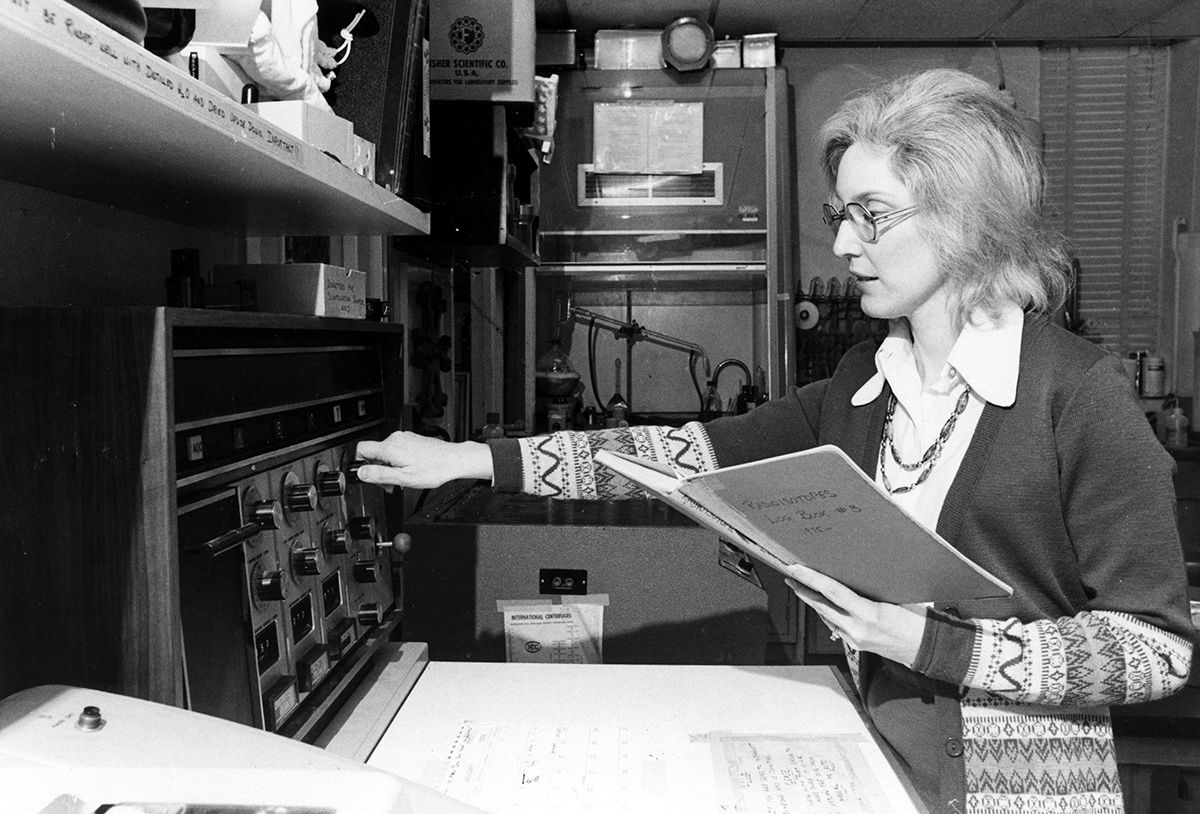 Dr. Janet Butel in 1976. Courtesy of Baylor College of Medicine Archives.