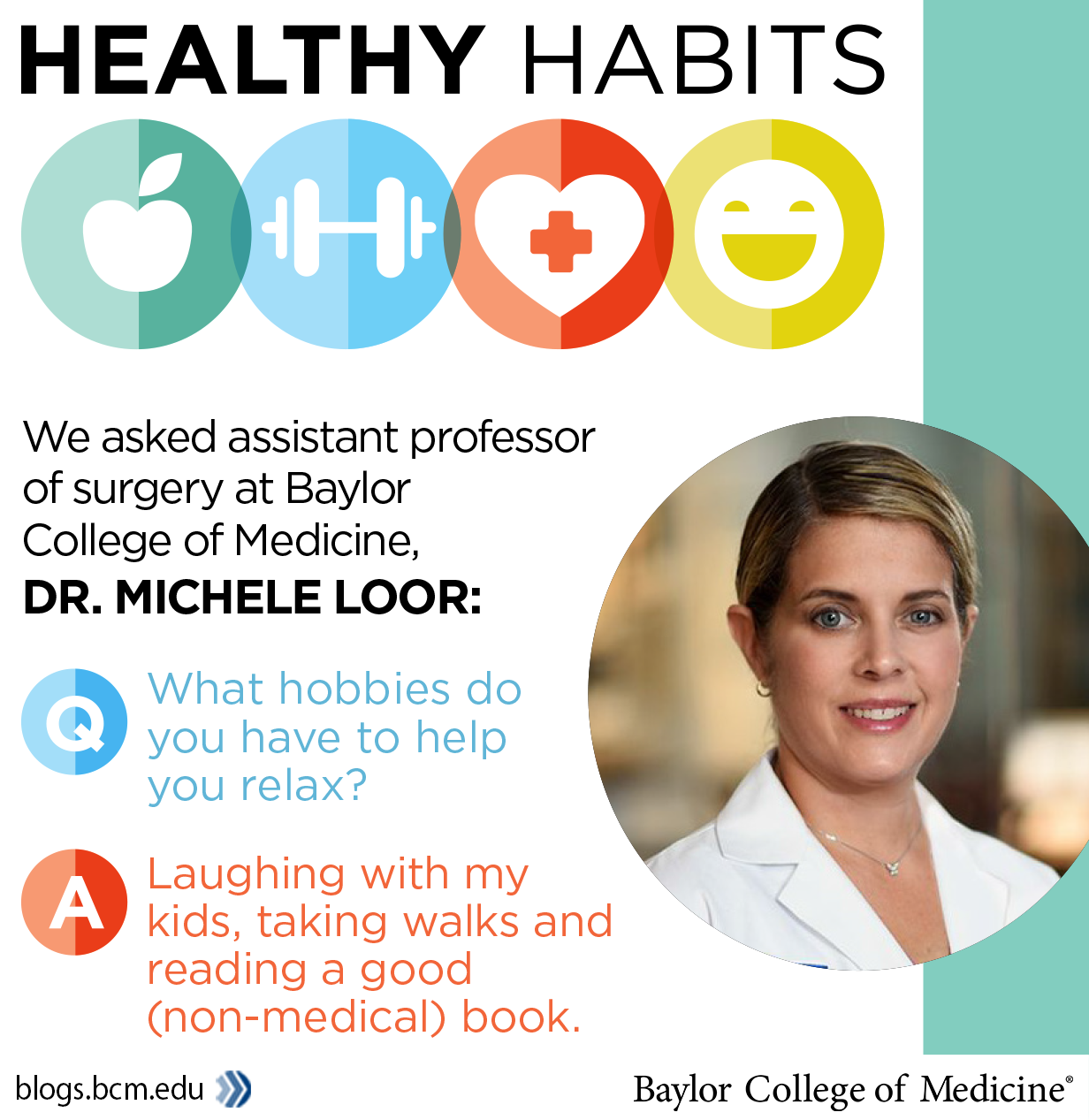 Healthy Habits Dr. Michele Loor sets realistic goals enjoys yoga