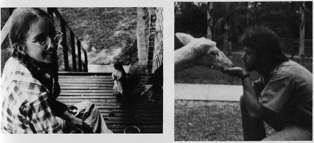 These photos from the 1981 Aesculapian Yearbook, courtesy of the Baylor College of Medicine Archives, show folks getting up close and personal to nature via wildlife. 