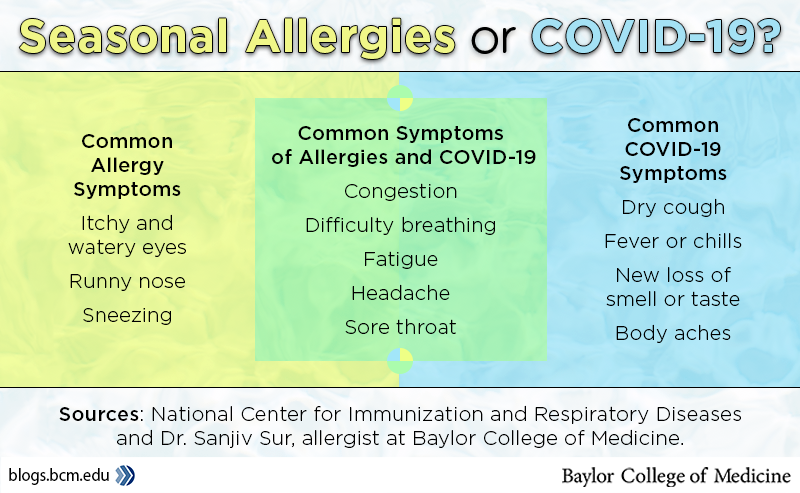 Seasonal allergies or COVID-19?