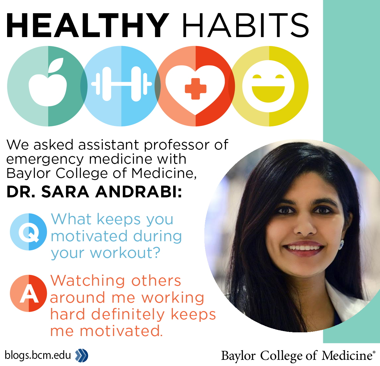 A question for Dr. Sara Andrabi: What is your favorite healthful snack? Answer: I love yogurt. I like to eat plain Greek yogurt with raspberries and strawberries.