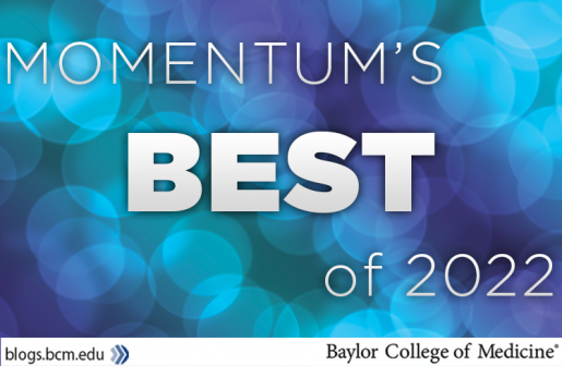 Various shades of blue background with a text overlay. The text reads "Momentum's Best of 2022."
