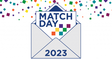An illustrated envelope with the words Match Day 2023.