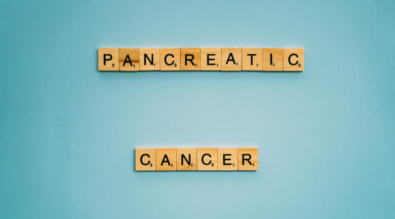 The words "Pancreatic Cancer" written in Scrabble tiles.