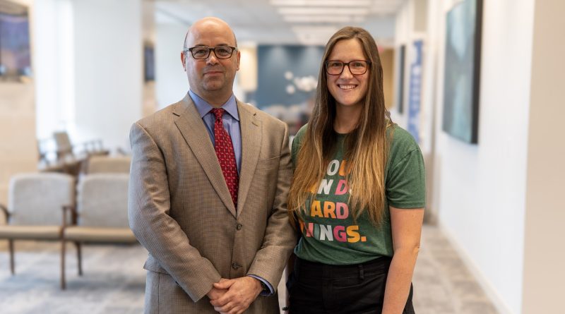 Malignant pleural mesothelioma patient Abigail Philips and Dr. Taylor Ripley