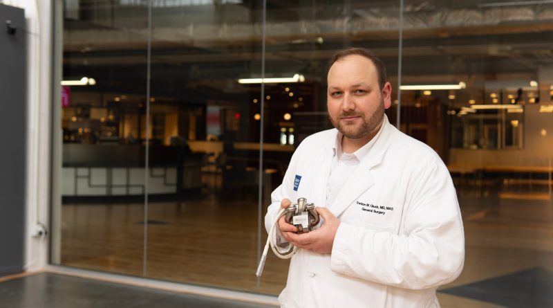 Dr. Trenton Gluck with BiVACOR TAH