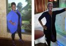 Sherry Matchett posing before and after weight loss surgery.