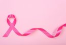 pink ribbon breast cancer on pink background.