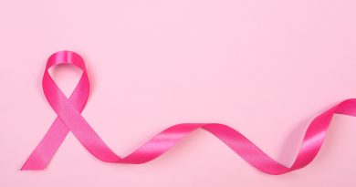 pink ribbon breast cancer on pink background.