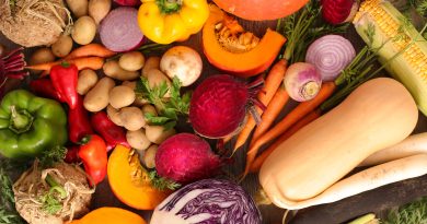 Assorted fall vegetables.