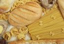 Assorted breads and pastas.