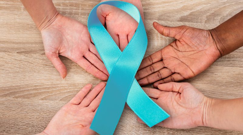 Hand Joined In Circle Holding Cervical Cancer Symbol