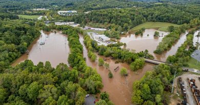Flooding from Hurricane Helene in Western North Carolina