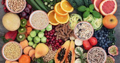 Healthy foods with fiber.