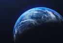 Earth in space view with shining sunrise in universe and galaxy background. Nature and World environment concept. Science and globe. Fantasy sky atmosphere. 3D illustration render