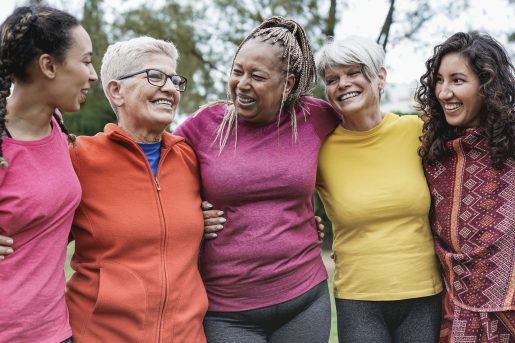 Group of happy women.