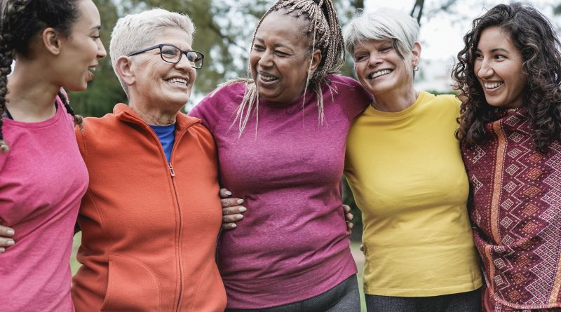 Group of happy women.