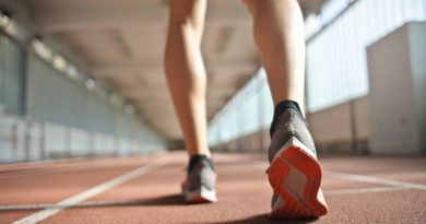 Person walking on track.